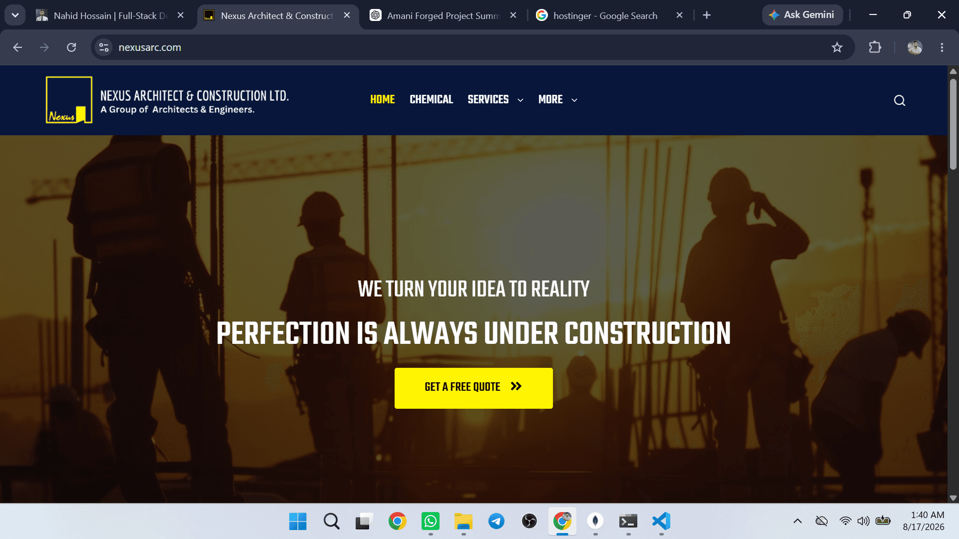 Nexus Architect & Construction Ltd. cover